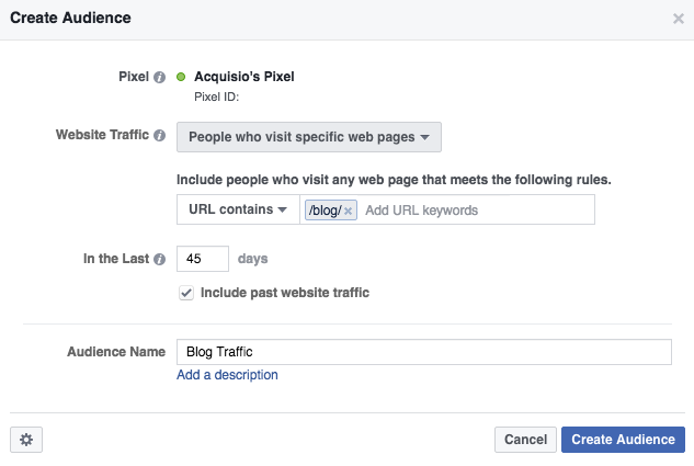 how to retarget link clicks on facebook